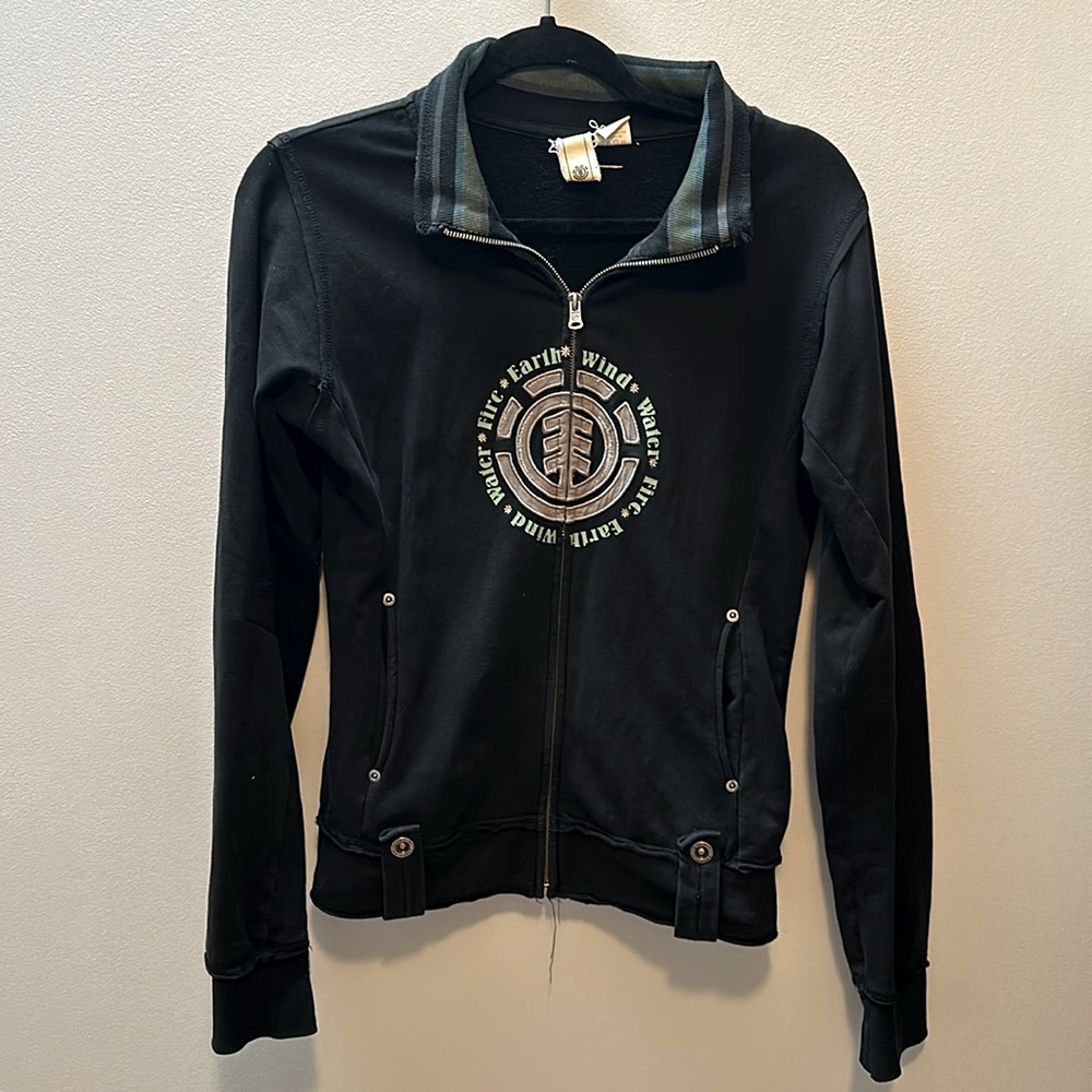 Element, black zip up c.2000s.